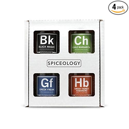 Spiceology - 4-Pack Signature Series - Smoky Honey Habanero, Chile Margarita, Greek Freak, and