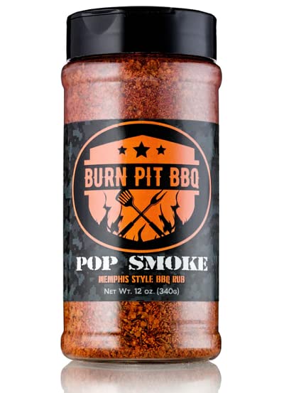 Burn Pit BBQ Pop Smoke Memphis Style BBQ Rub - Great with Ribs, Poultry, Beef, and Pork - 0g Sugar