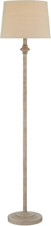 360 Lighting Carter Traditional 3 Piece Table Floor Lamp Set Beige Metal Cream Fabric Tapered Drum