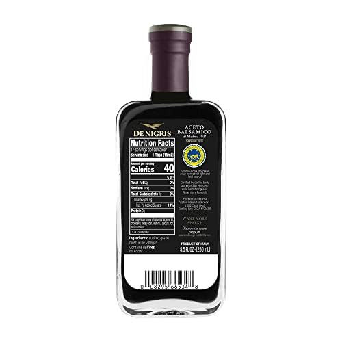 De Nigris Balsamic Vinegar Of Modena Excellence Line - Platinum Eagle (65% Grape Must) 8,5 Oz