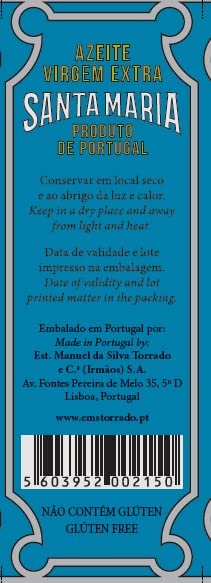Santa Maria Portuguese Extra Virgin Olive Oil - Vintage Metal Tin - 500ml