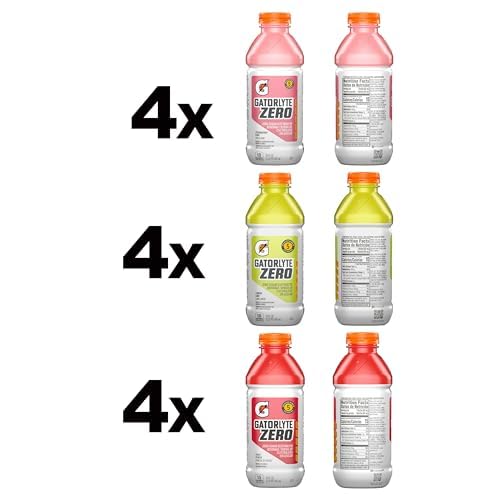 Gatorlyte Zero Rehydration Electrolyte Drink, 3 Flavor Variety Pack, Specialized Blend of 5