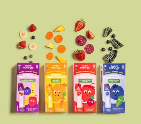 Sweet Nothings, Multi-Pack, USDA Organic Kids' Squeezable Super Fruit Smoothie, Value Pack of 24