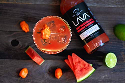 (3 Pack) LAVA Premium Spicy Watermelon Habanero Margarita Mix, Cold-Pressed Organic Watermelon