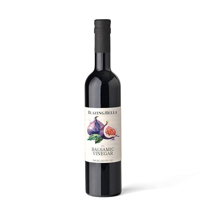 Blazing Bella Fig Balsamic Vinegar (16.9 Fl Oz - 500ML) Made with Premium Italian Aged Balsamic