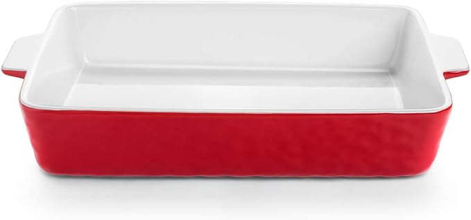 4 QT Baking Dish, Casserole Dishes for Oven, 9x13 Baking Pan with Handles, Lasagna Pan Deep