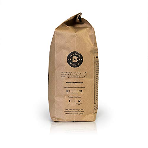 5lb Fair Trade Organic Certified Ethiopian Yirgacheffe Whole Bean Dark Roast Coffee, 100% Arabica