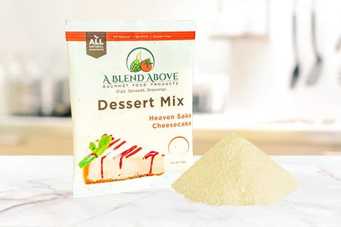 A Blend Above Heaven Sake Cheesecake Mix - No-Bake Dessert, All Natural, Vegan, Gluten Free, No MSG