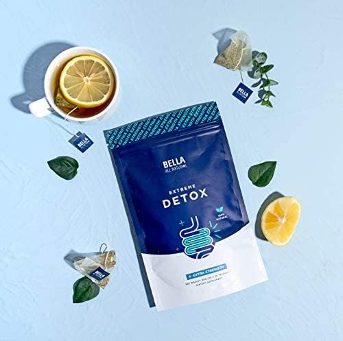 Bella All Natural Extreme Detox Tea - Body Cleanse, Colon Cleanser & Detox, Natural Herbs, 3.17