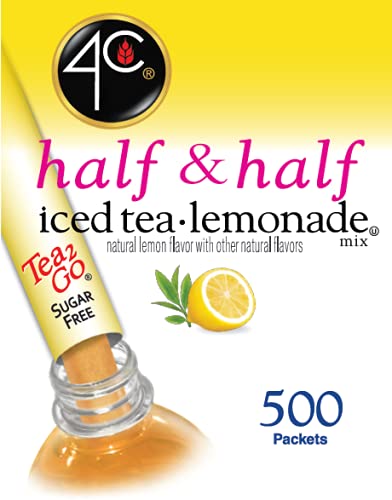 4C Powder Drink Stix, Half & Half 450 Count, Bulk Buy, Singles Stix, On the Go, Refreshing Water