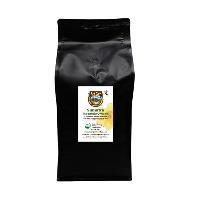 Low Acid Organic Coffee ??Whole Bean, Mold-Free & Stomach Friendly by Java Planet, Sumatran Single