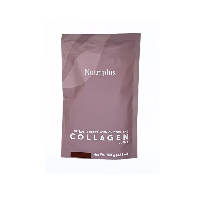 FARMASi Nutriplus Instant Coffee & Collagen Blend with Chicory, Medium Roast, Supports Skin & Joint