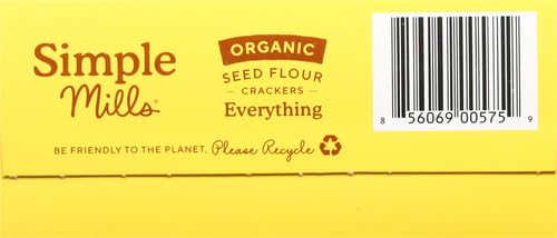 Simple Mills Organic Seed Crackers, Everything - Gluten Free, Vegan, Healthy Snacks, Paleo Friendly, 4.25 Ounce (Pack of 2)