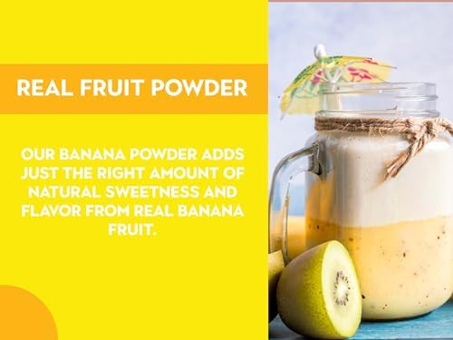 Ancient Roots Banana Powder - 100% Pure & Natural, Non-GMO, Gluten-Free, No Sugar Added, 10.5