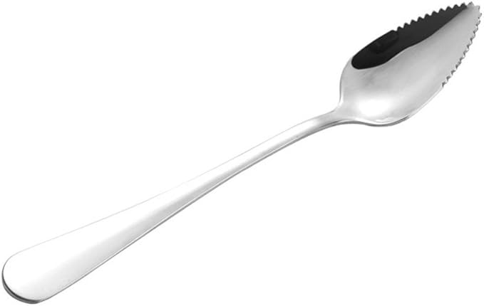Set of 3 Stainless Steel Grapefruit Spoons with Serrated Edges and Grapefruit Knives - Perfect