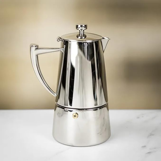Cuisinox COF-10R Roma 10-Cup Stainless Steel Stovetop Moka Espresso Maker