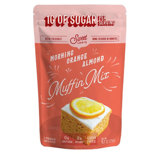 Sweet Logic Keto Baking Mix - Orange Almond Muffin - Gluten-Free - Dairy Free - Diabetic-Friendly