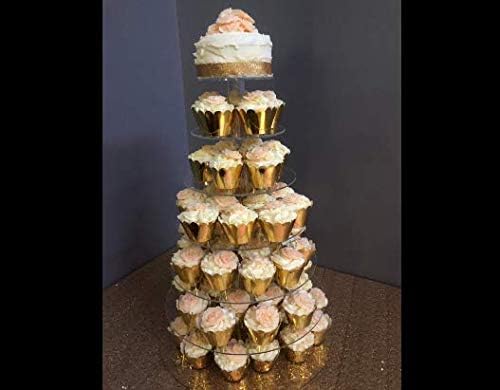 KPOSIYA Set of 100 Artistic Bake Cake Cups Filigree Little Vine Lace Laser Cut Cupcake Wrapper