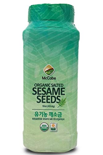 McCabe Organic Salted Sesame, 1 lb (16 oz), USDA Organic Certified, CCOF Certified Organic, Roasted