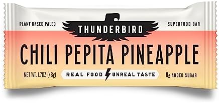 Thunderbird Bars Energy Snack, Gluten-Free with Protein, Healthy Real Food, Vegan Paleo Non-GMO, No