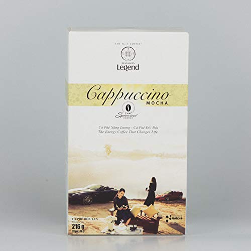 TRUNG NGUYEN LEGEND Cappuccino Mocha Instant Coffee Single Served Stick for Energy Boost (8oz - Box
