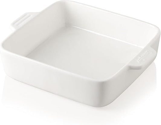 Sweejar Ceramic Baking Dish, 8 x 8 Cake Baking Pan for Brownie, Porcelain Square Bakeware with
