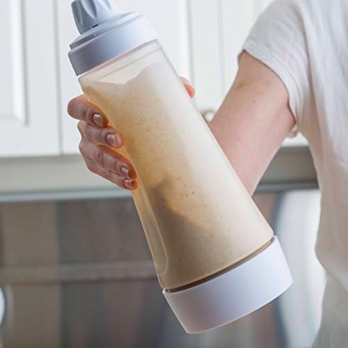 Whiskware Pancake Bottle, Batter Dispenser and Mixer with BlenderBall Wire Whisk, Durable, No-Mess