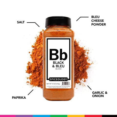 Spiceology – Black & Bleu Cajun Seasoning – Gourmet Blend of Real Bleu Cheese & Blackening Spices