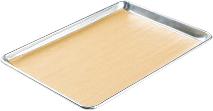 Restaurantware Pastry Tek 12 x 16 Inch Parchment Paper Sheets 1000 Greaseproof Baking Sheets For Oven - Pre-Cut Double-Sided Silicone Coating Unbleached Paper Nonstick Baking Sheets Half-Size
