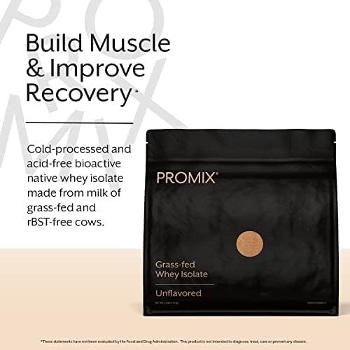 ProMix Nutrition Whey Protein Isolate Powder, Unflavored - Grass-Fed & 100% All Natural - 짯Post
