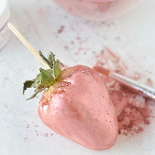 Luster Dust - Rose Gold (4g 1x Jar) | Edible Vegan Dust & Paint for Cake Decorating, Ice Cream