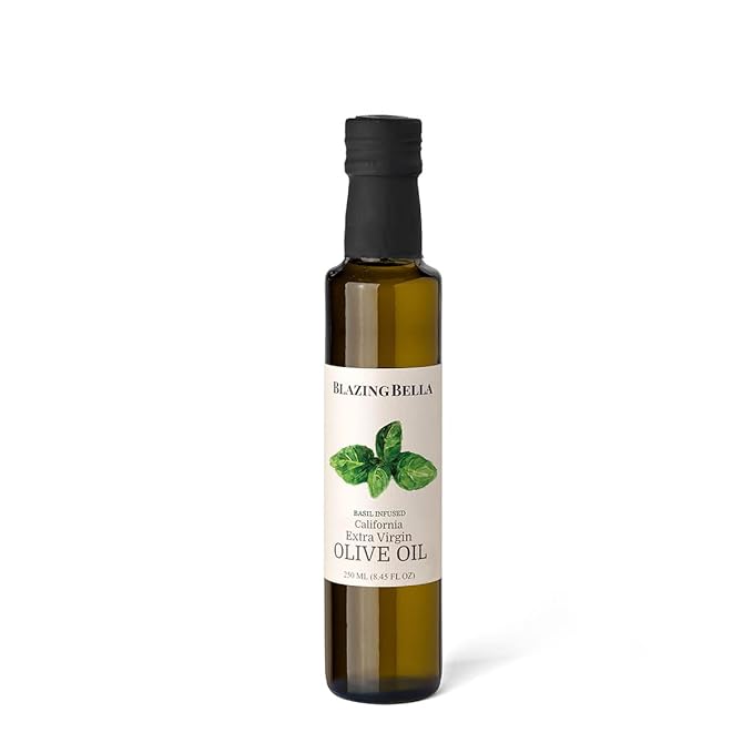 Blazing Bella Extra Virgin Olive Oil (Basil, 8.45 Fl Oz (Pack of 1))