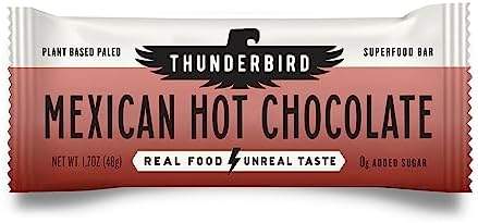 Thunderbird Bars Energy Snack, Gluten-Free with Protein, Healthy Real Food, Vegan Paleo Non-GMO, No