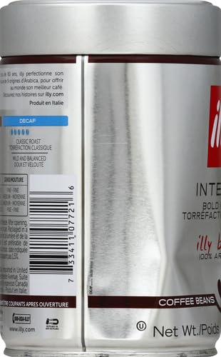 Illy Intenso Whole Bean Coffee, Dark Roast, Intense, Robust And Full Flavored With Notes Of Deep