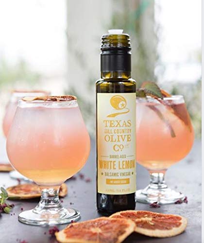 White Lemon Balsamic Vinegar - Gourmet Barrel Aged Infused Balsamic Vinegar - Great for Dressing