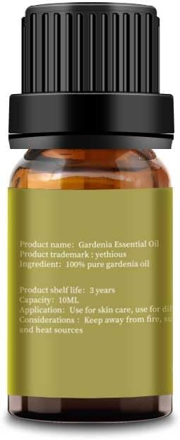 yethious Gardenia Essential Oil, 100% Pure Organic Gardenia Aromatherapy Oil for Diffuser