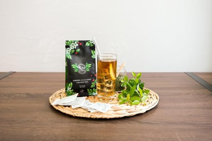 Rise Yaupon America's Classic Yaupon Holly Tea, 20 Tea Bags, 1.06 oz, Made with 100% Yaupon Holly