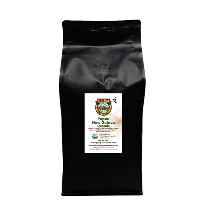 Low Acid Organic Coffee ??Whole Bean, Mold-Free & Stomach Friendly by Java Planet, Papua New Guinea