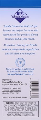 Yehuda Matzo-Style Squares, Gluten Free, 10.5 oz
