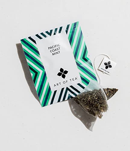 Art of Tea | Pacific Coast Mint (Naturally Caffeine Free) | 12 Eco Friendly Pyramid Peppermint Tea