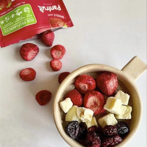 PANFRUIT Freeze-Dried Organic Strawberry Banana Snacks ??100% Natural, No Sugar Added, GMO-Free