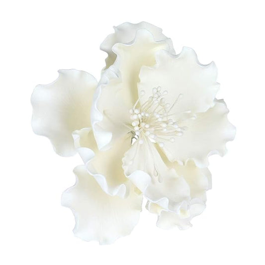 O'Creme Peony Gumpaste Flower 4-5 Inch, Set of 3 White - Edible Flowers for Cake Decorating - Sugar