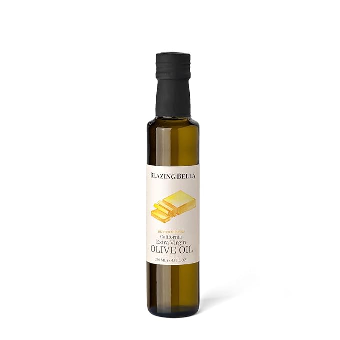 Blazing Bella Butter Olive Oil (Extra Virgin 8.45 Fl Oz) Replace butter in your cooking, grilling