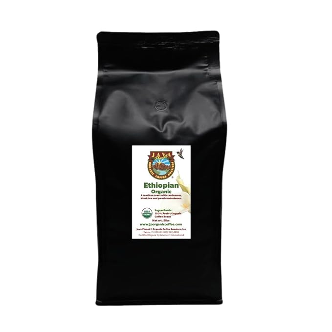 Low Acid Organic Coffee ??Whole Bean, Mold-Free & Stomach Friendly by Java Planet, Ethiopian Single