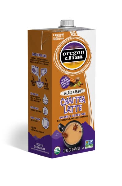 Oregon Chai Salted Caramel Concentrate, 32 Fluid Ounce (Pack of 6)