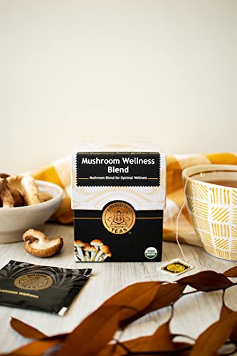 Buddha Teas - Organic Mushroom Wellness Blend - Herbal Tea - For Health & Wellbeing - With