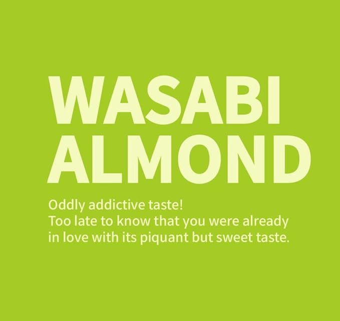 Gilim HBAF Korean Seasoned Almonds (Wasabi, 1 x 210 gram pack)