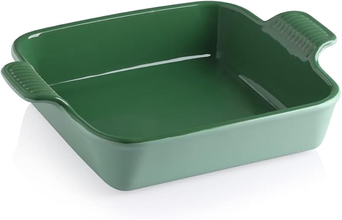 Sweejar Ceramic Baking Dish, 9 x 9 Cake Baking Pan for Brownie, Porcelain Square Bakeware with