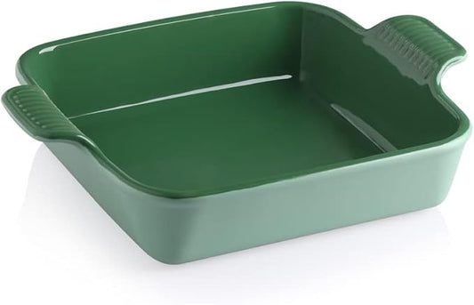 Sweejar Ceramic Baking Dish, 9 x 9 Cake Baking Pan for Brownie, Porcelain Square Bakeware with
