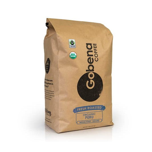 5lb Fair Trade Organic Certified Peruvian Ground Fresh Roasted Specialty Medium Roast 100% Arabica